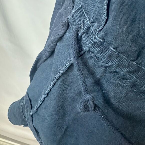 Abercrombie & Fitch Size SMALL Navy Cotton Cinch Waist Utility Jacket - Picture 13 of 15